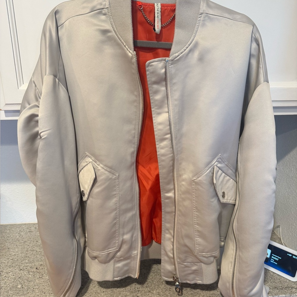ONLY THE BLIND CAN SEE Men's silver/Grey Bomber Jacket